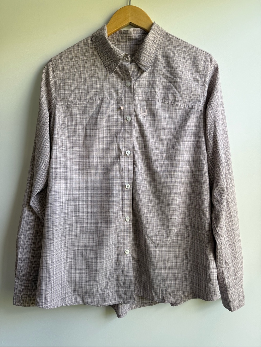 Huk Men's Mauve Plaid Button-Down Shirt